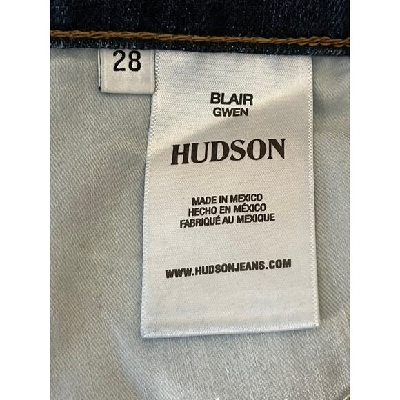 Hudson jeans Blair High Rise straight crop Gwen blue size 28 - Picture 4 of 5